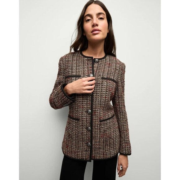 Veronica Beard Watkins Dickey Jacket , Tweed Jacket, Grey Multi - Picture 2 of 12